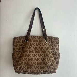 Michael Kors Brown Logo Tote Bag